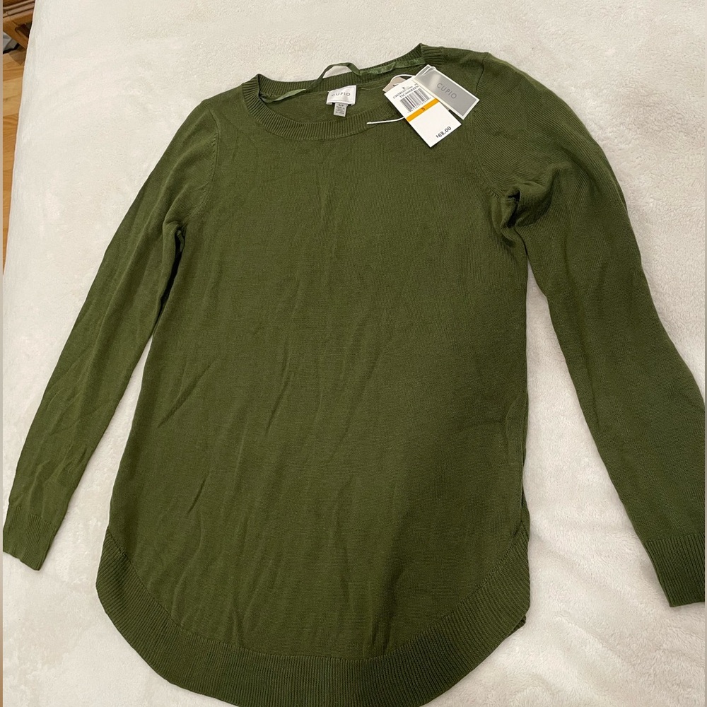 NWT Cupio Green Long Sleeve Top size s